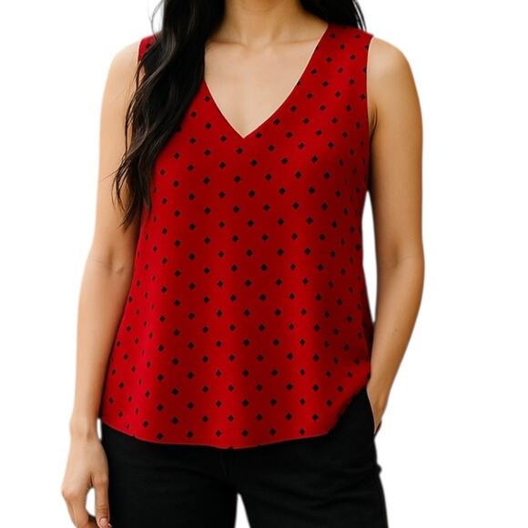 FRNCH Polka Dot Sleeveless Blouse Size M/L NWT - Picture 1 of 13